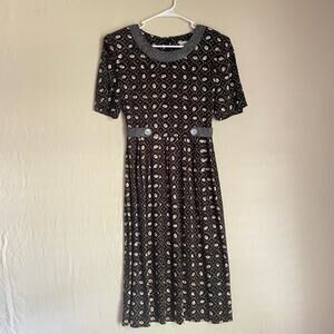 Vintage Early 90's Sunshine Star Shine Black/Gold Dress. EUC.